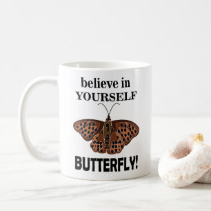 Taza De Café Mariposa Cree En La Mariposa