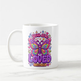 Taza De Café Mariposa cristiana amada Versículo de la Biblia