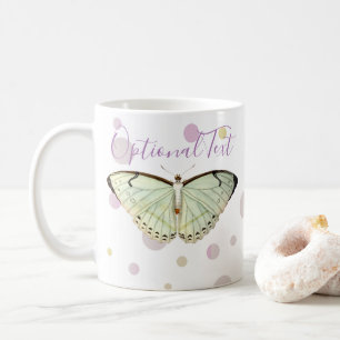 Taza De Café Mariposa de belleza verde suave