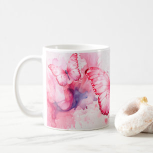 Taza De Café Mariposa de cáncer de mama