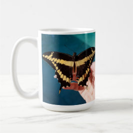 Taza De Café Mariposa de cola cruda amarilla gigante