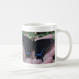 Taza De Café Mariposa de cola cruda negra#1-mug