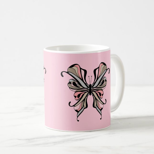 Taza De Café Mariposa de encaje (Anverso derecho)