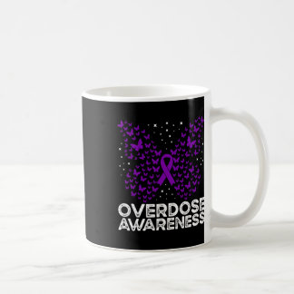 Taza De Café Mariposa de lazo morado de concienciación sobre so