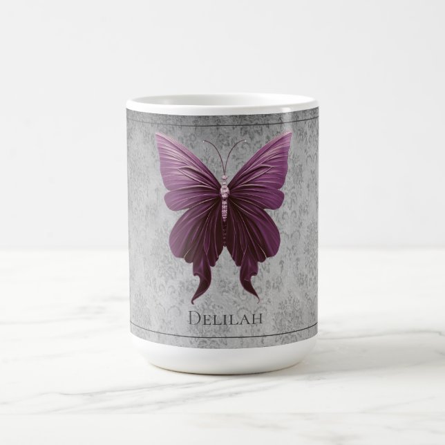 Taza De Café Mariposa de Magenta Jeweld (Centro)
