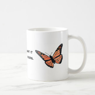 Taza De Café Mariposa de monarca con el Milkweed