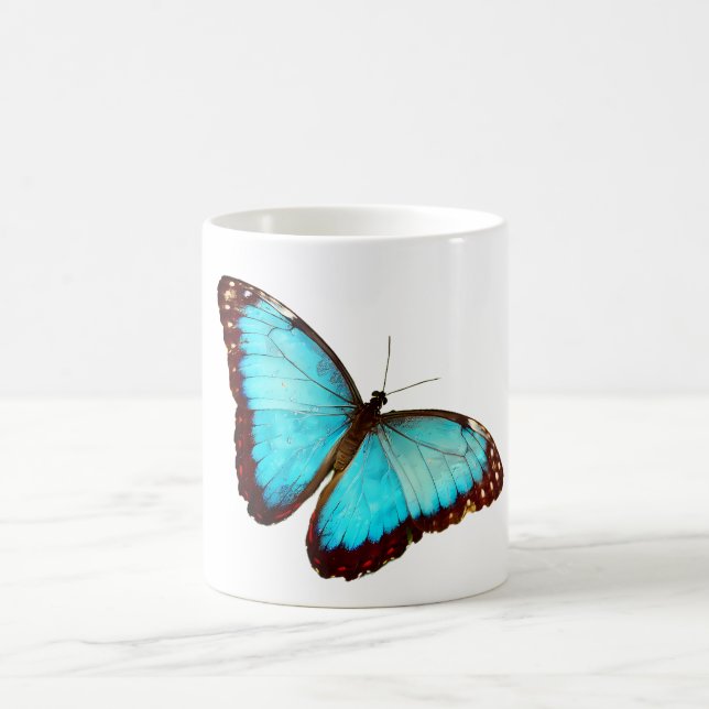 Taza De Café Mariposa de Morfo Azul (Centro)