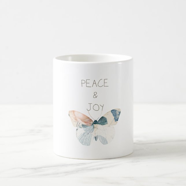 Taza De Café Mariposa de paz y alegría (Centro)