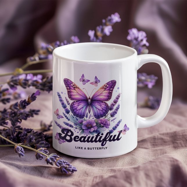 Taza De Café Mariposa de primavera Floral Mug (Subido por el creador)
