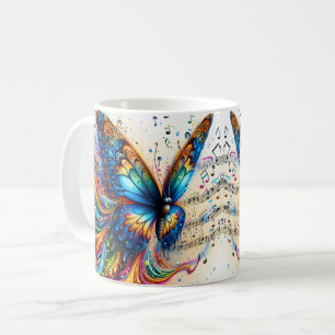 Taza De Café Mariposa de Salpicadura de Arcoíris