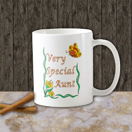 Taza De Café Mariposa de tía muy especial