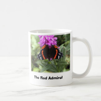 Taza De Café mariposa del almirante rojo, el almirante rojo