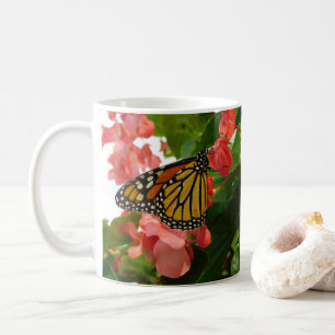 Taza De Café Mariposa en Red Flowers Mug