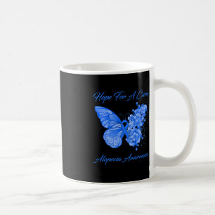 Taza De Café Mariposa Esperanza De Una Conciencia De La Alopeci
