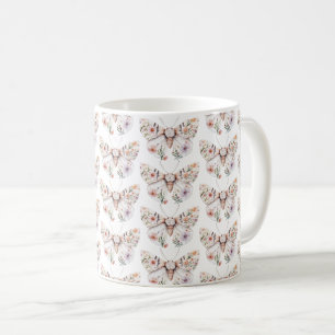 Taza De Café Mariposa Floral Boho
