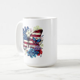 Taza De Café Mariposa, flores, Día de la Independencia