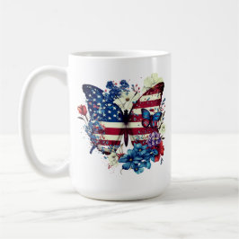 Taza De Café Mariposa, flores, Día de la Independencia