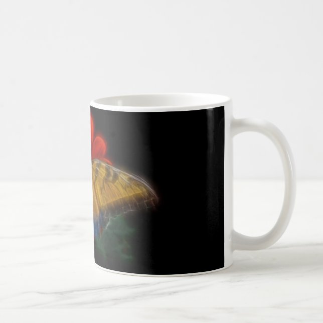 Taza De Café Mariposa Fractal Tiger Swallowtail (Derecha)