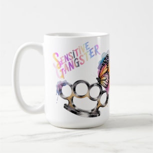 Taza De Café Mariposa Gángster Sensible y Puños Americanos