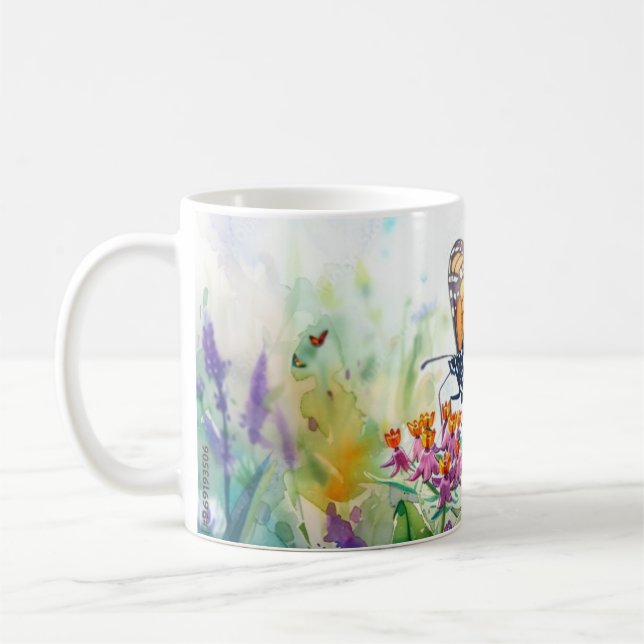 Taza De Café Mariposa Hermosa Impresión Personalizada Mug Clási (Izquierda)