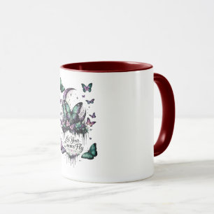 Taza de café Mariposa Inspiración floral Fairyco