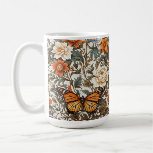 Taza De Café Mariposa Monarca Elegante Inspirada en William Mor