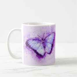 Taza De Café mariposa morada de bonito 