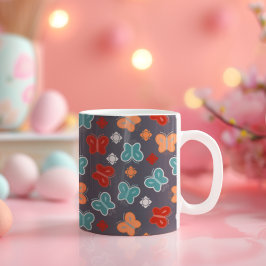 Taza De Café Mariposa Multicolor