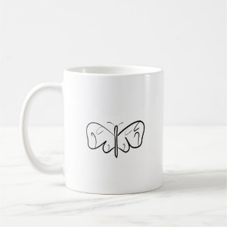 Taza De Café mariposa negra y blanca