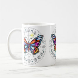 Taza De Café Mariposa Pastel