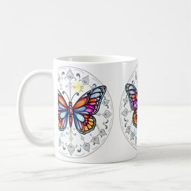 Taza De Café Mariposa Pastel (Izquierda)