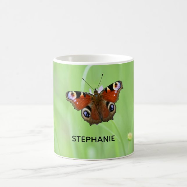 Taza De Café Mariposa Pavo Real (Centro)