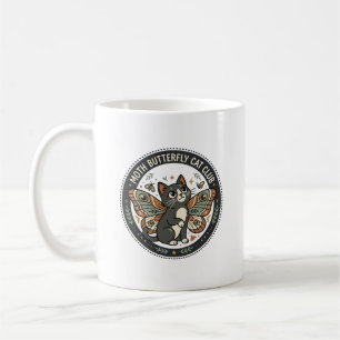Taza De Café Mariposa Polilla Gato Arte Vectorial POD - Maripos