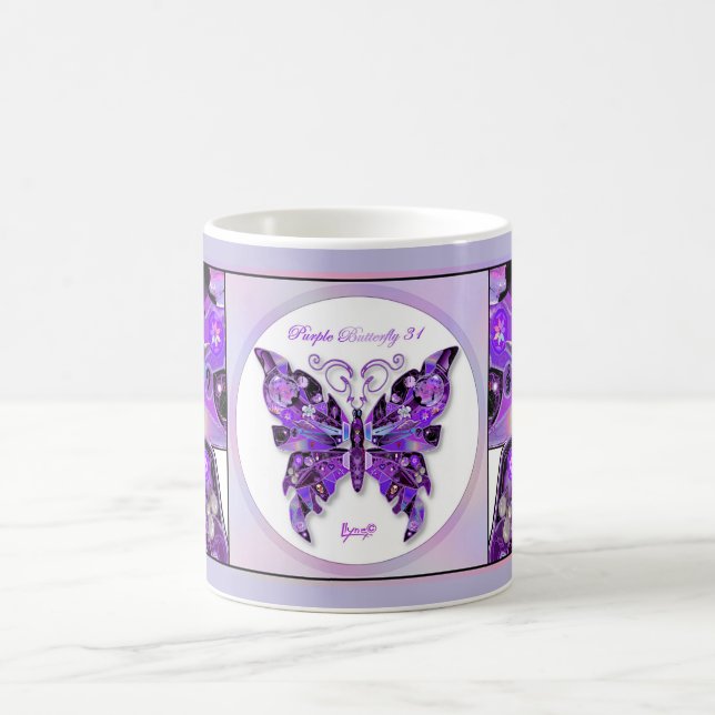 Taza De Café Mariposa púrpura 31 Mug (Centro)