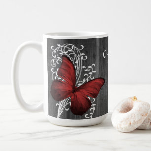 Taza De Café Mariposa roja rusa personalizada para café Mug