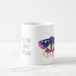Taza De Café Mariposa Rosa Crema Púrpura