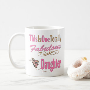 Taza De Café Mariposa Rosa, una hija fabulosa