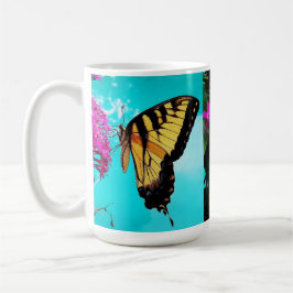 Taza De Café Mariposa Trasera de Tigre Oriental #2