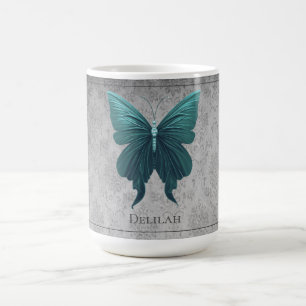 Taza De Café Mariposa verde azulada