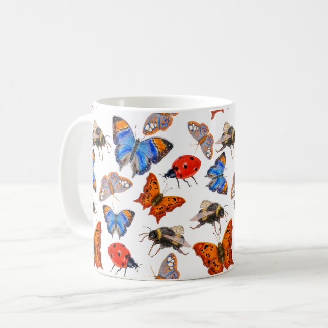 Taza De Café Mariposa y Bee Mug (Anverso izquierdo)