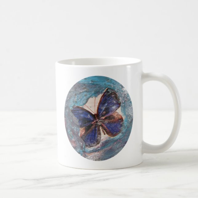 Taza De Café Mariposa y Collage de caracoles fundidos (Derecha)