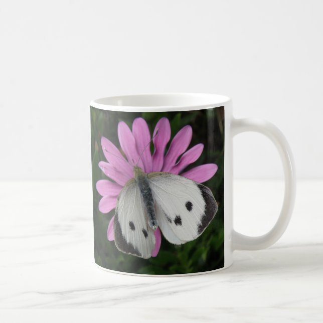 Taza De Café Mariposa y lubina rosada (Derecha)