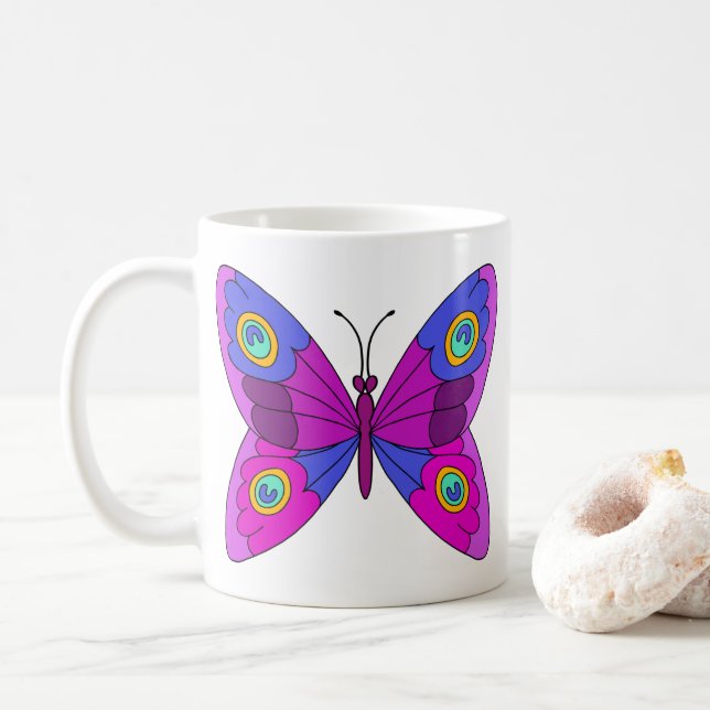 Taza De Café Mariposas (Con donut)