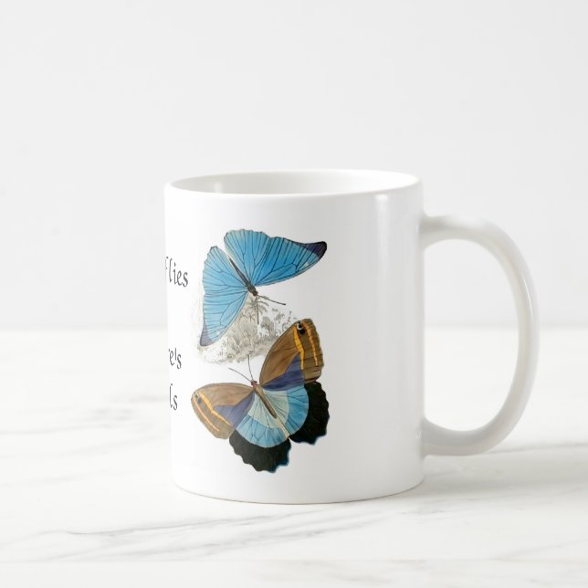 Taza De Café Mariposas - Azul (Derecha)