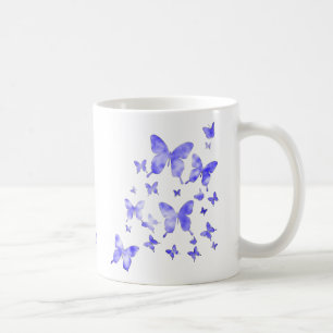 Taza De Café Mariposas azules