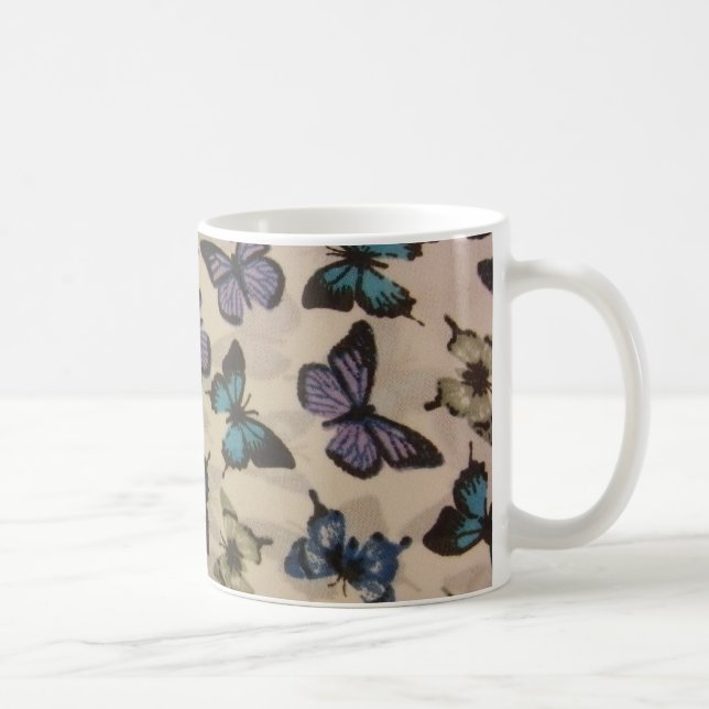 Taza De Café Mariposas azules (Derecha)