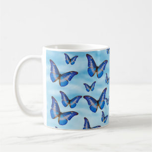Taza De Café Mariposas azules