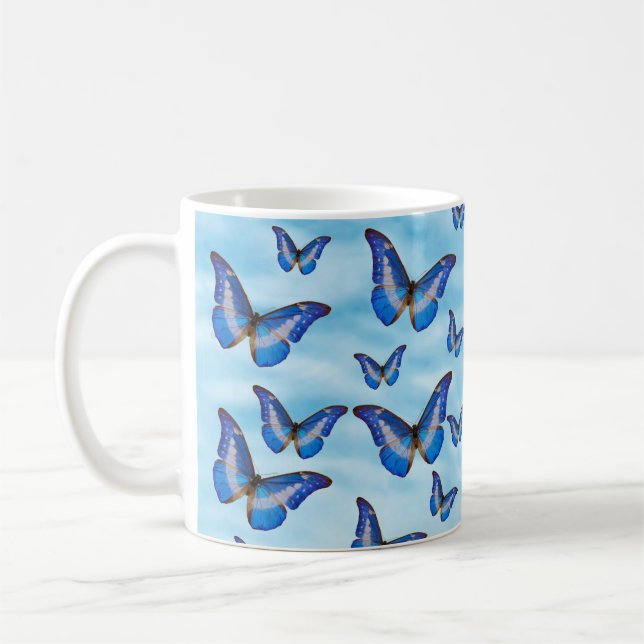 Taza De Café Mariposas azules (Izquierda)