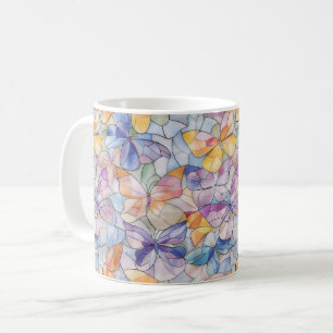 Taza De Café Mariposas Azules Amarillas Purpura