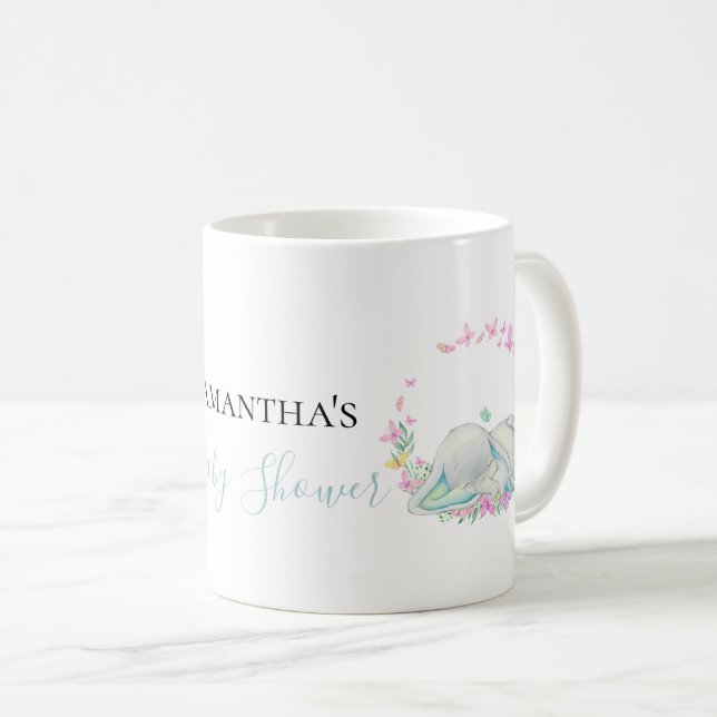 Taza De Café mariposas azules elefantes Café Mug (Anverso derecho)